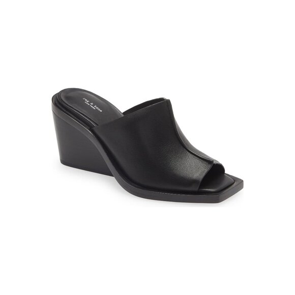 rag & bone Shoes - 🆕 RAG & BONE Santiago Wedge Slide Sandal Shoes Black 9
